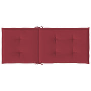 High back garden chair cushion 2 pcs red fabric 120x50x3 cm V8266 Vetonek