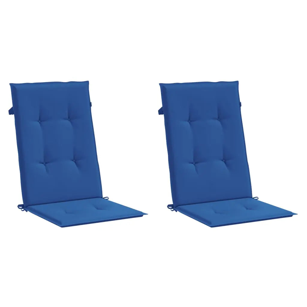 High back garden chair cushion 2 pcs blue fabric 120x50x3 cm V8297 Vetonek