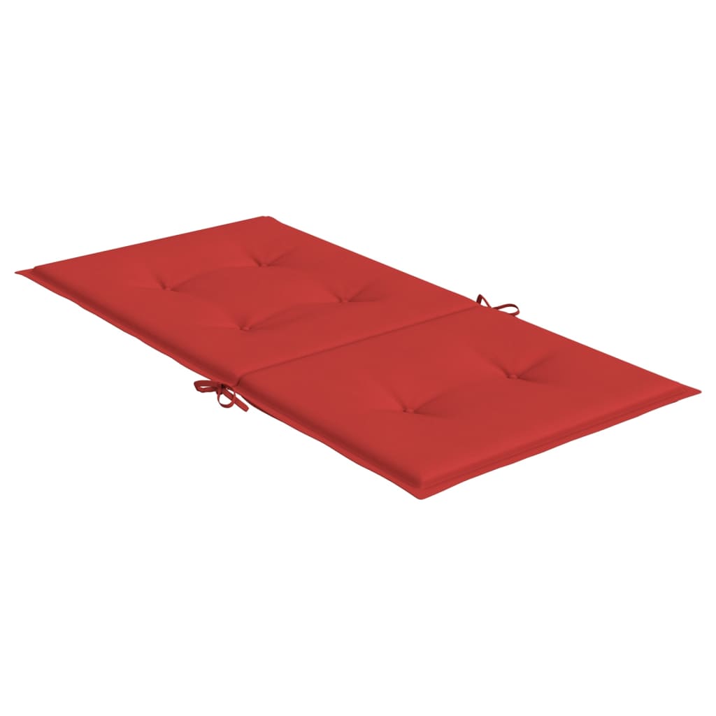 Cojín silla jardín respaldo bajo 6 uds tela Oxford rojo vidaXL