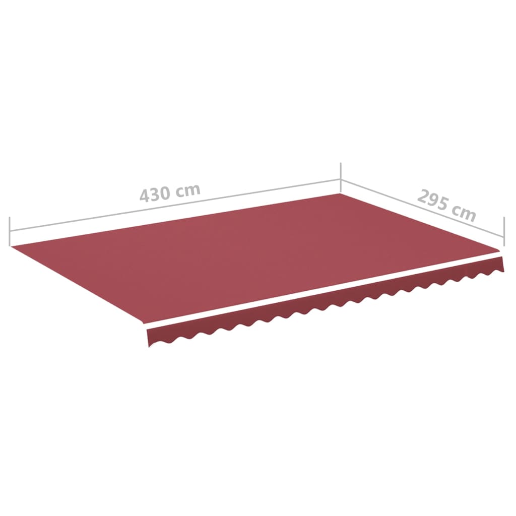 Spare fabric for burgundy red awning 4.5x3 m