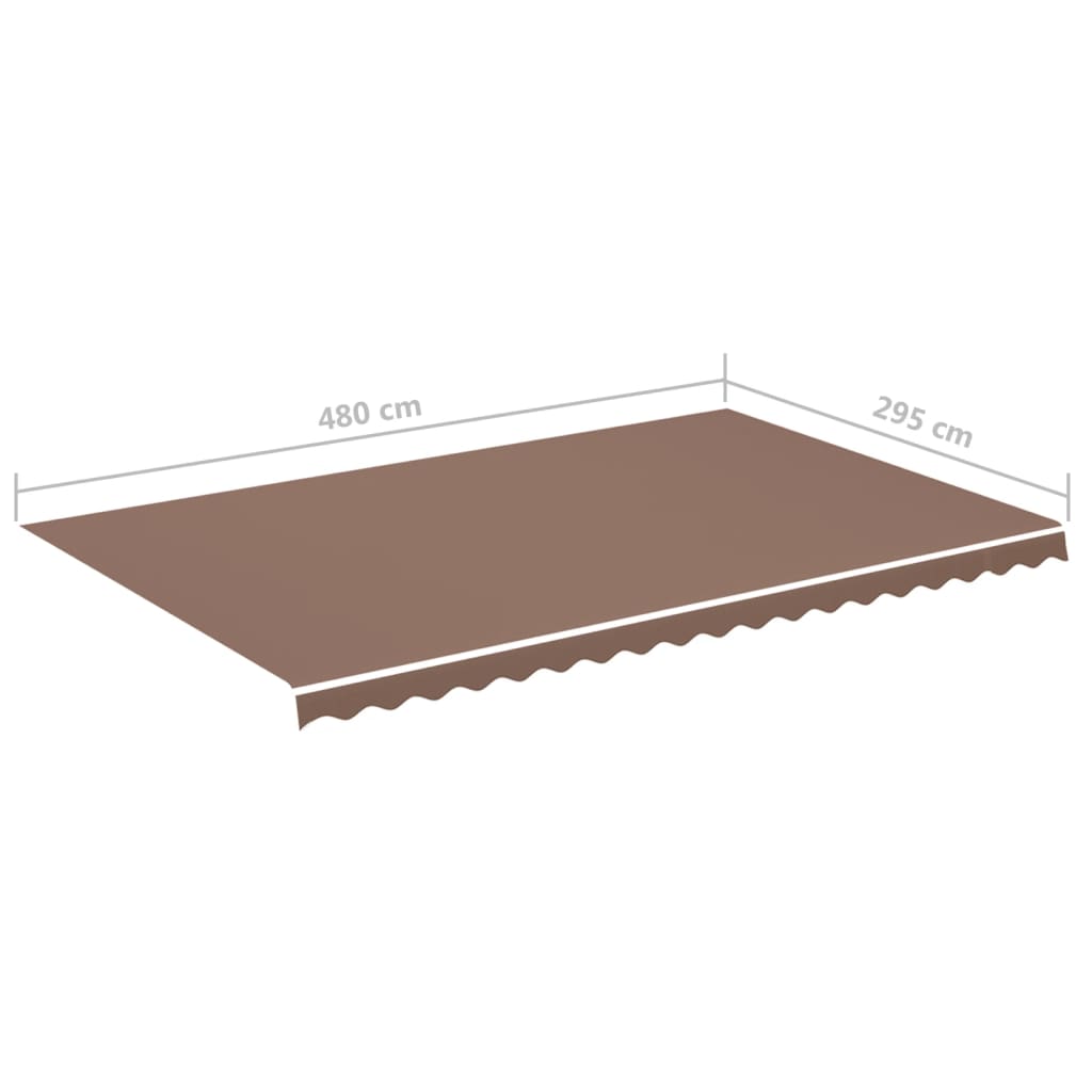 Tela de repuesto para toldo marrón 5x3 m