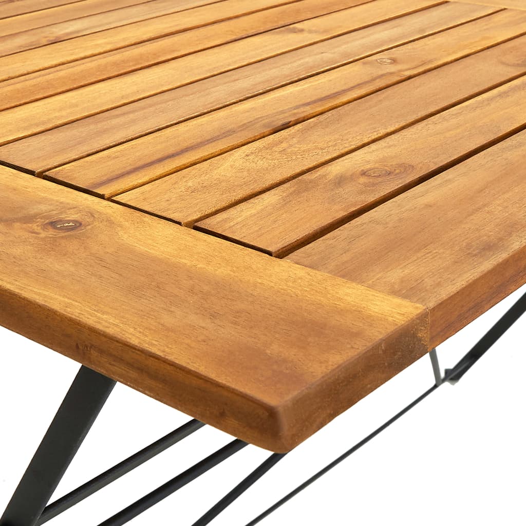 Mesa plegable de jardín de madera maciza de acacia 120x70x74 cm vidaXL