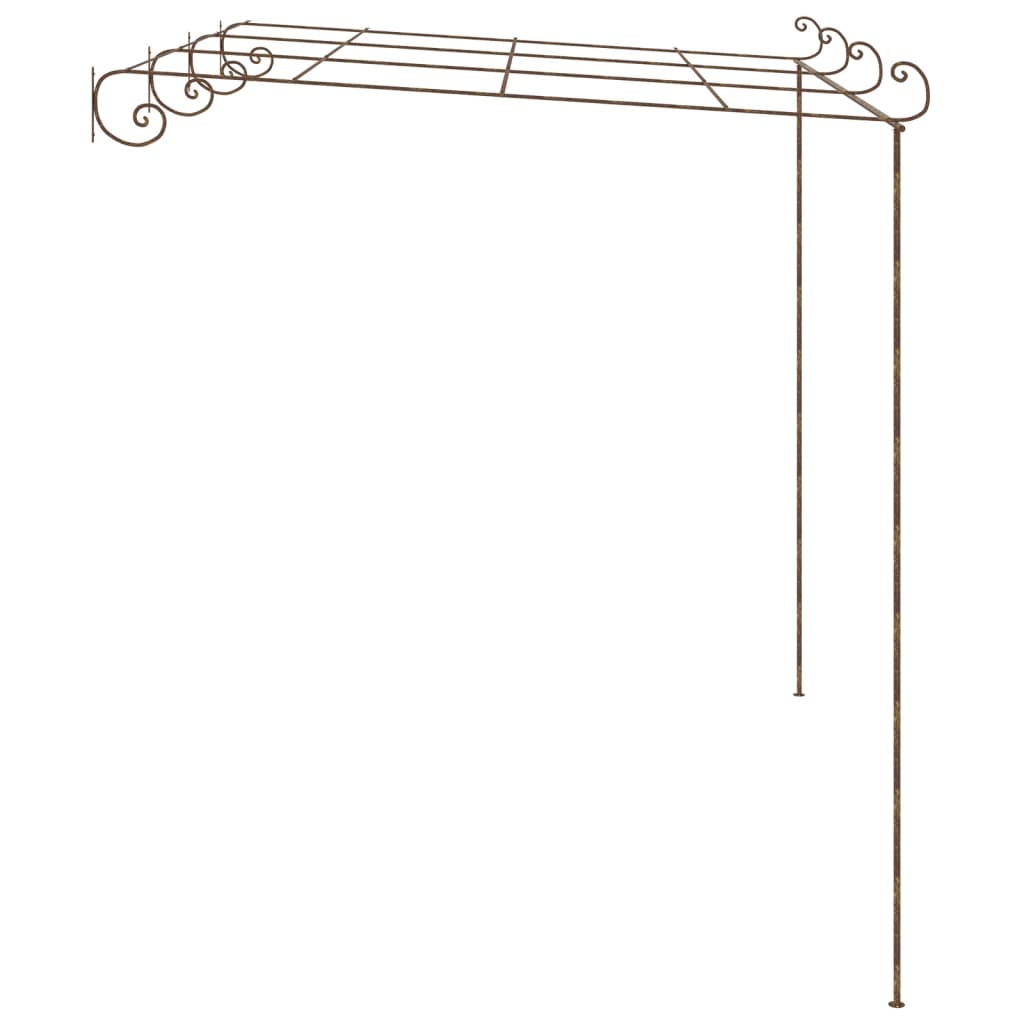 Old brown garden pergola 4x3x2.5 m iron