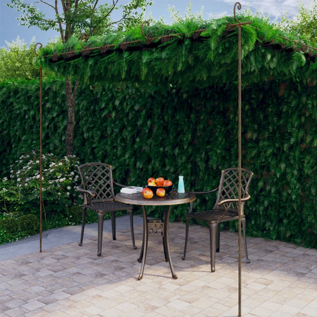 Vetonek Pérgola de jardín marrón antiguo 4x3x2,5 m hierro