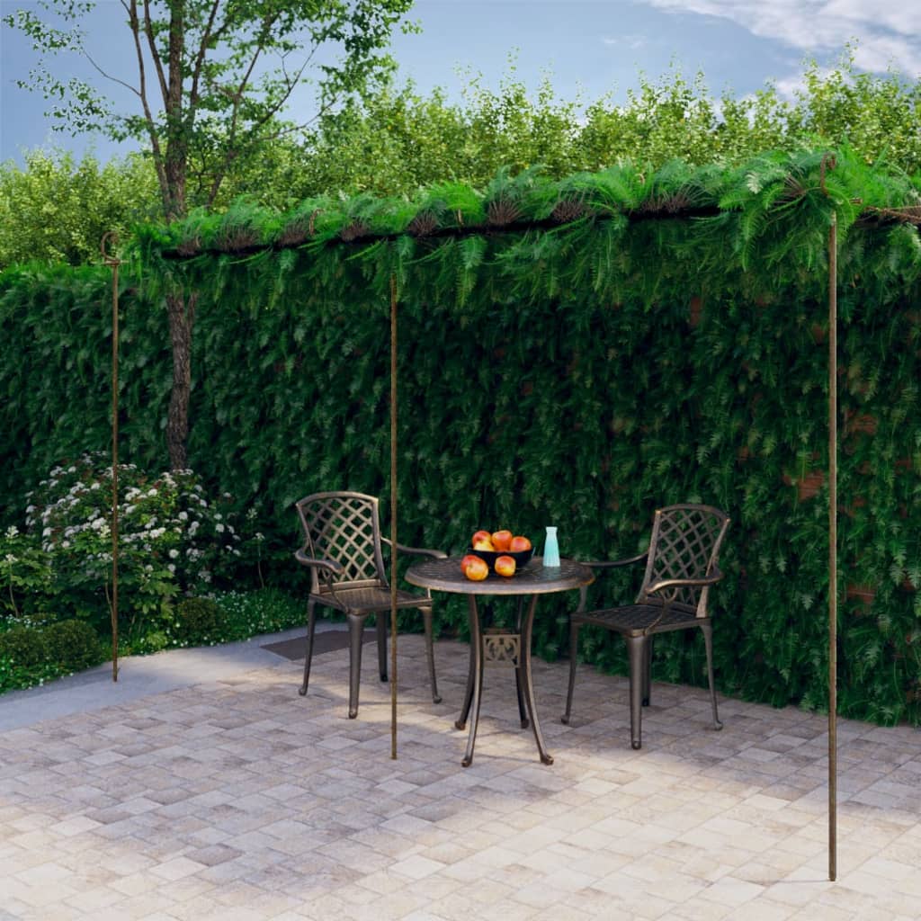 Vetonek Pérgola de jardín marrón antiguo 6x3x2,5 m hierro