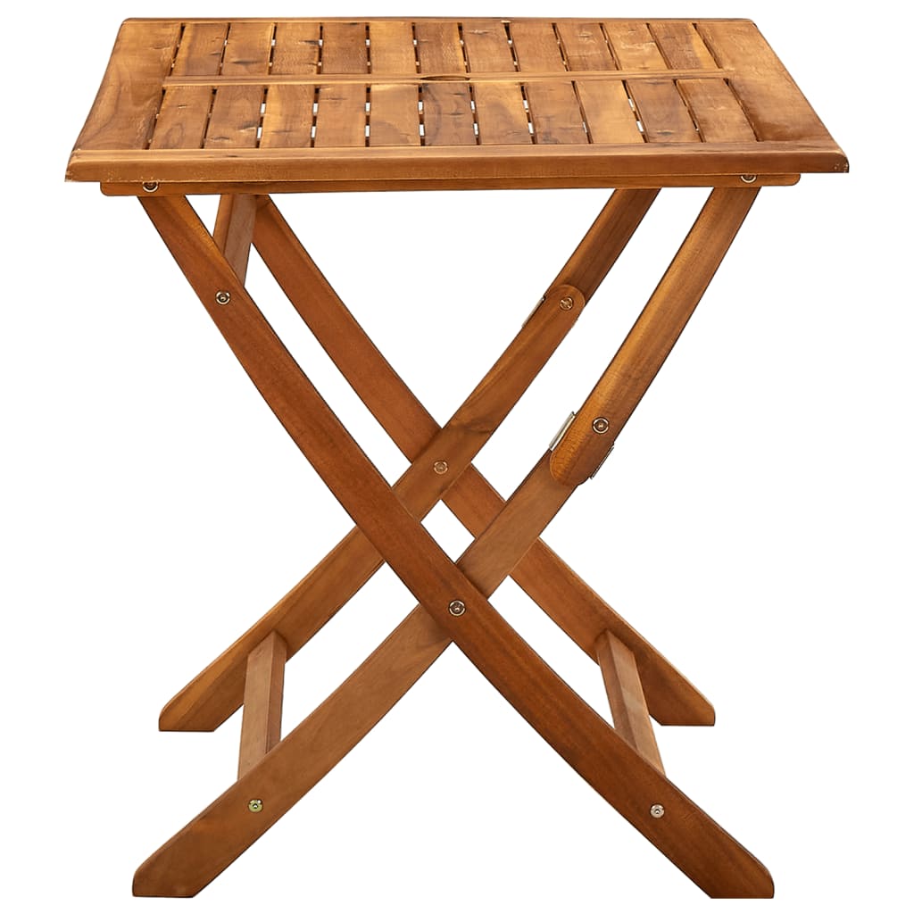 Acacia solid wood folding table 120x70x75 cm