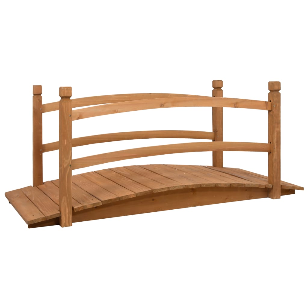 Vetonek Puente para jardín madera maciza de abeto 140x60x60 cm