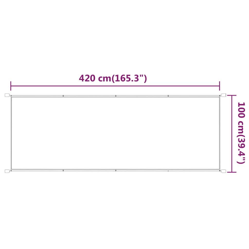 Hellgrün vertikaler Markise 100x420 cm Oxford Stoff