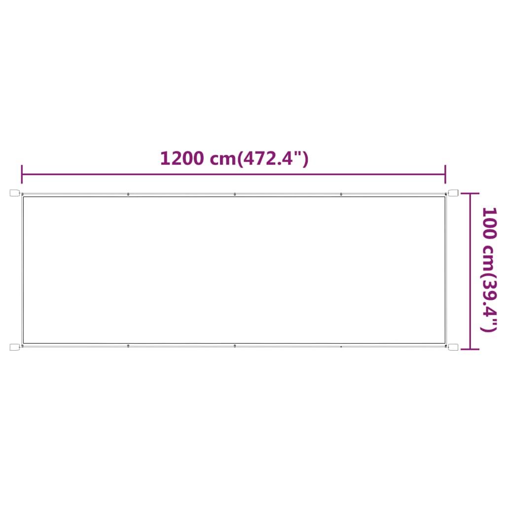 Hellgrün vertikaler Markise 100x1200 cm Oxford Stoff