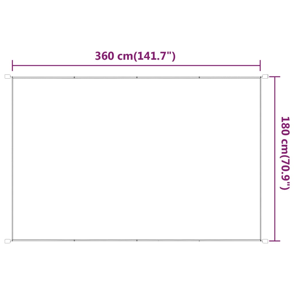 Hellgrün vertikaler Markise 180x360 cm Oxford Stoff