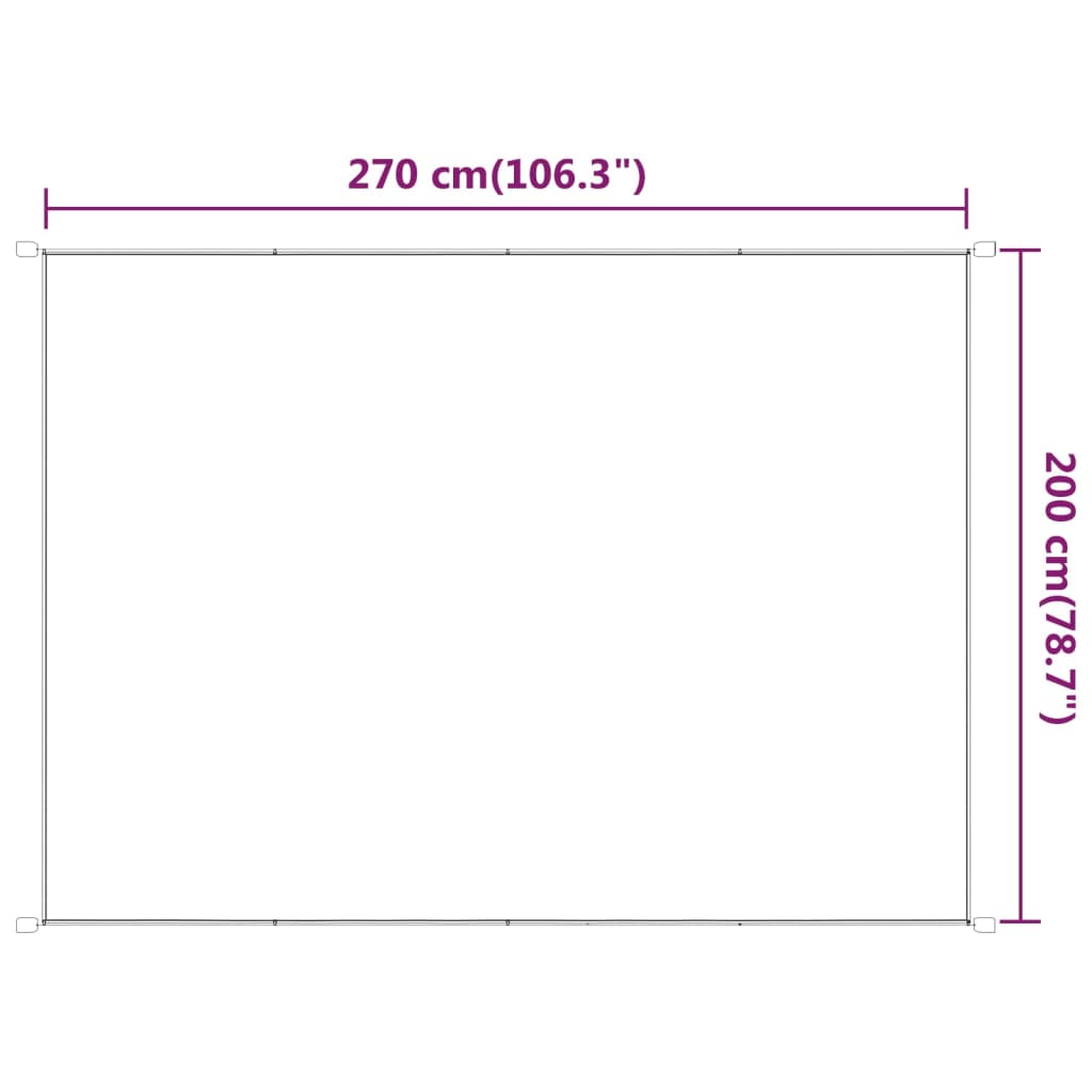 Hellgrün vertikaler Markise 200x270 cm Oxford Stoff