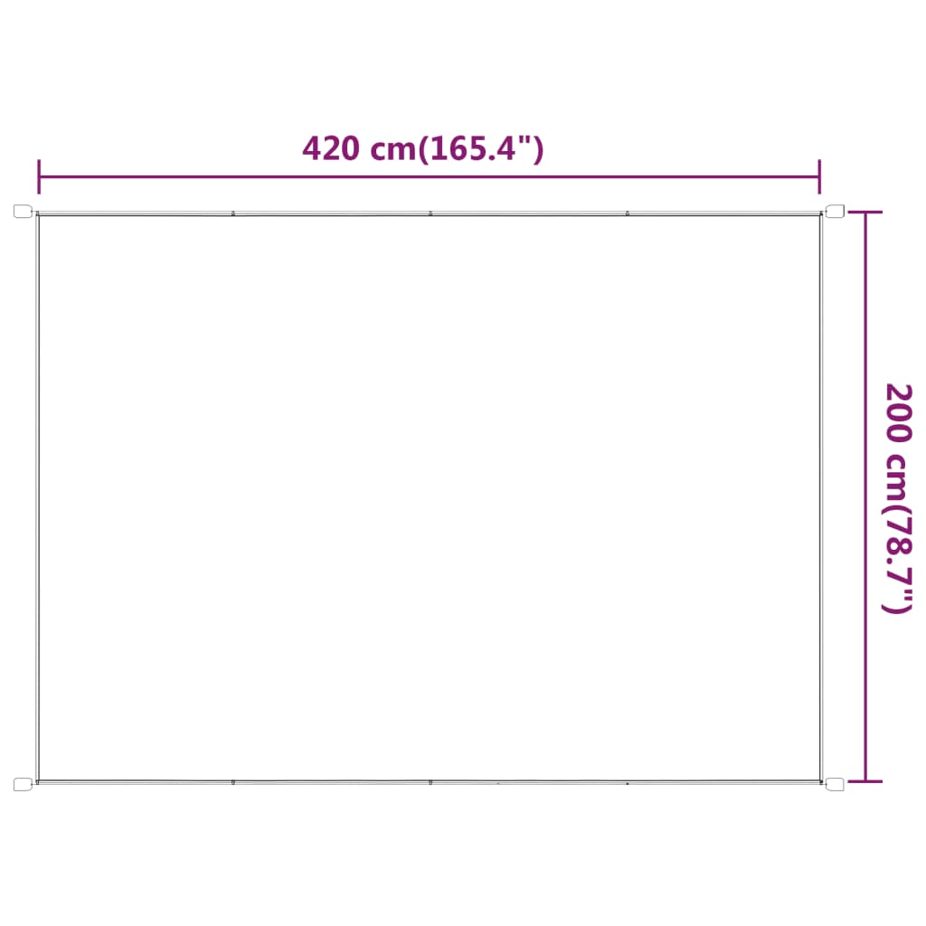 Hellgrün vertikaler Markise 200x420 cm Oxford Stoff