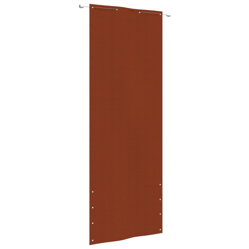 Vetonek Toldo pantalla para balcón de tela oxford terracota 80x240 cm