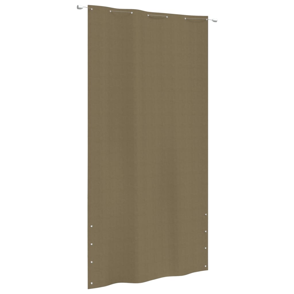 Vetonek Toldo pantalla para balcón de tela oxford gris taupe 140x240 cm