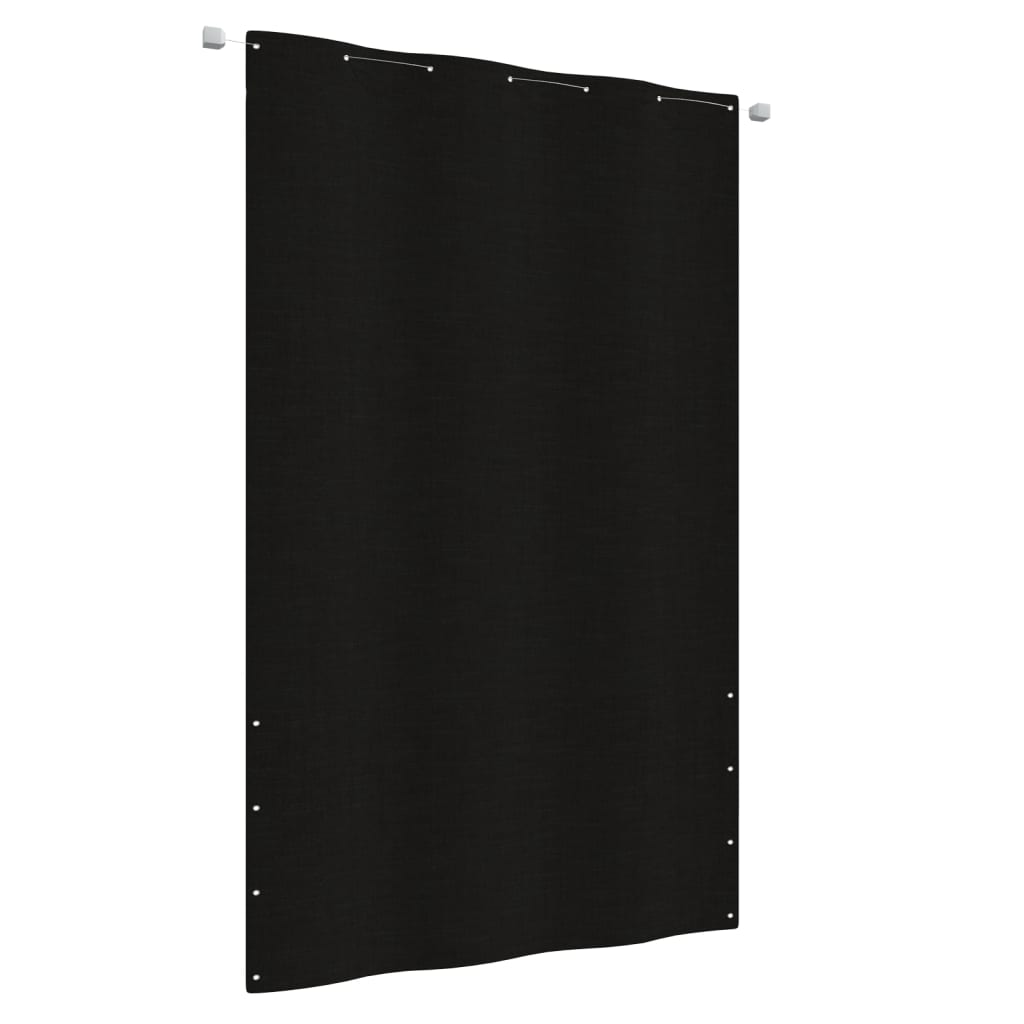 Vetonek Toldo pantalla para balcón de tela oxford negro 140x240 cm