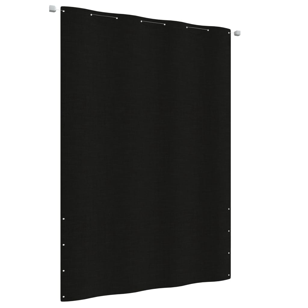 Vetonek Toldo pantalla para balcón de tela oxford negro 160x240 cm