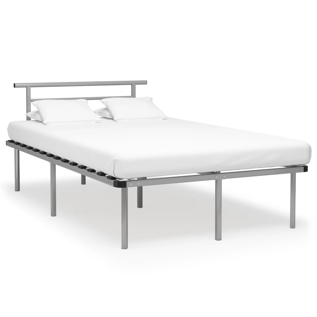 Vetonek Estructura de cama sin colchón metal gris 120x200 cm