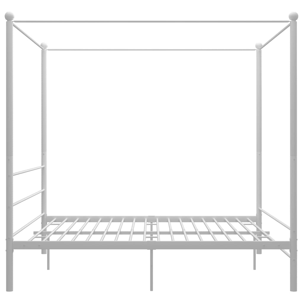 Ohearen egitura CANOPY-rekin metal zuriko koltxoi gabe 200x200 cm