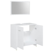 Conjunto de muebles de baño 4 pzas madera contrachapada blanco v4075 - Vetonek