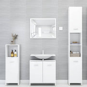 Conjunto de muebles de baño 4 pzas madera contrachapada blanco v4075 Vetonek