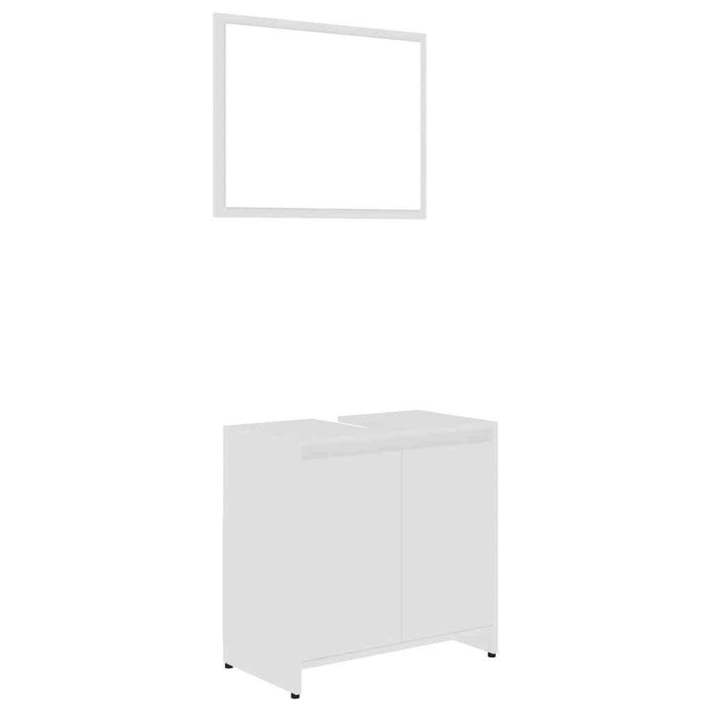 Juego de muebles de baño 4 piezas madera sintetizada Nexus blanco - Vetonek