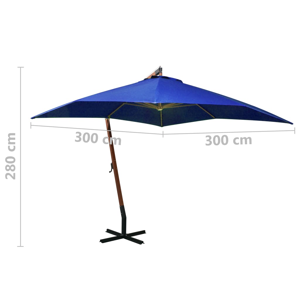 Summy garden umbrella with a celest fir 3x3 m