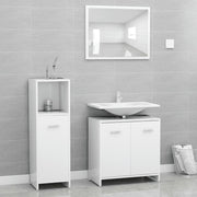 Conjunto de muebles de baño 3 pzas madera contrachapada blanco v6086 Vetonek