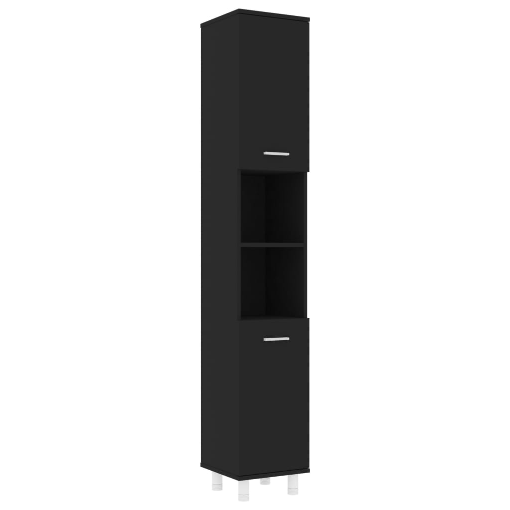 Juego de muebles de baño 3 pzas madera sintetizada Nexus negro - Vetonek