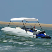 Bimini top with 2 arches white 180x130x110 cm v6918 Vetonek