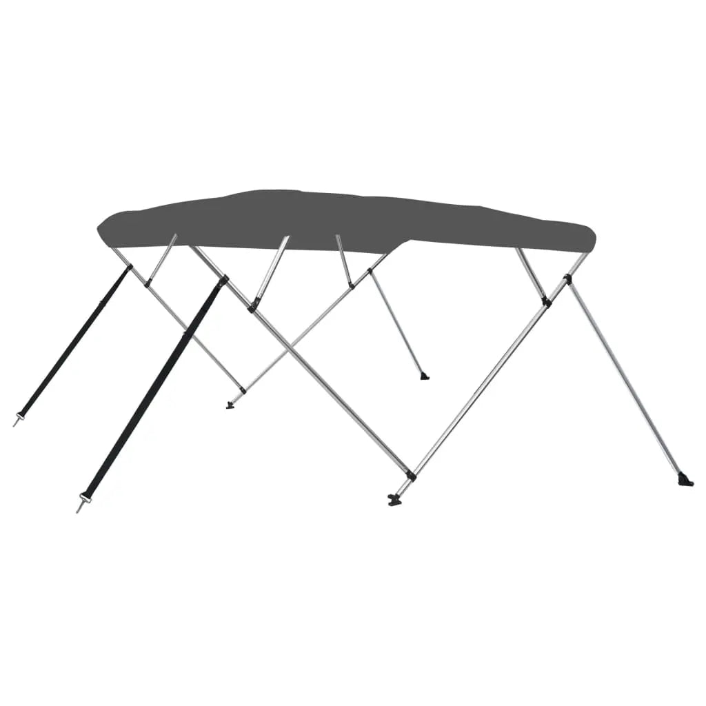 Vetonek Toldo Bimini de 4 arcos gris antracita 243x196x137 cm