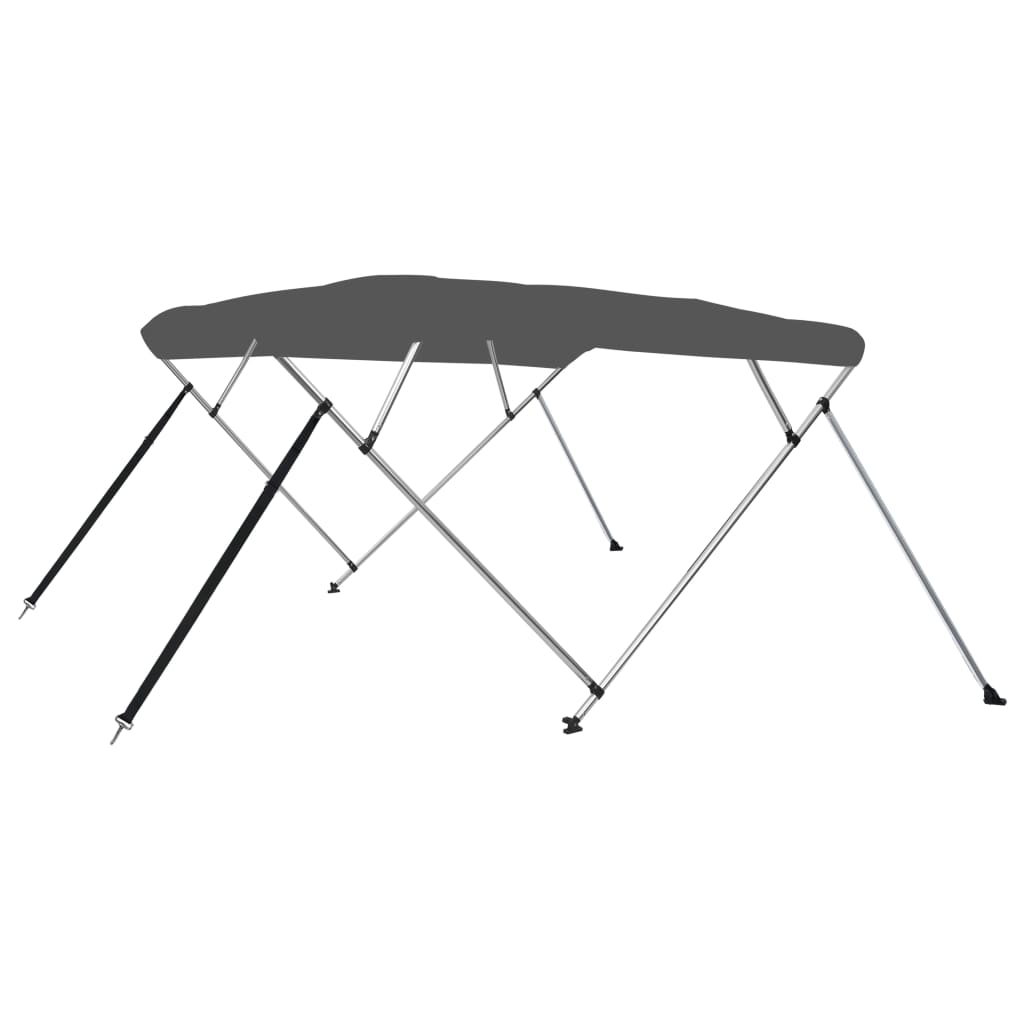 Vetonek Toldo Bimini de 4 arcos gris antracita 243x210x137 cm