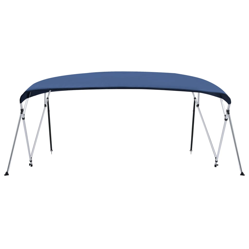 Toldo Bimini de 4 arcos azul marino 243x(230-244)x137 cm