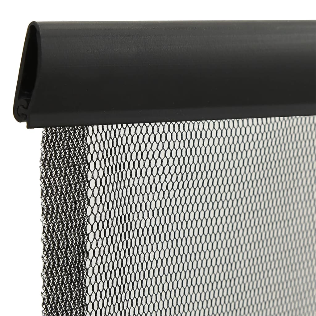 Mosquitera para puerta 10 pzas cortina de malla negro 240x240cm vidaXL