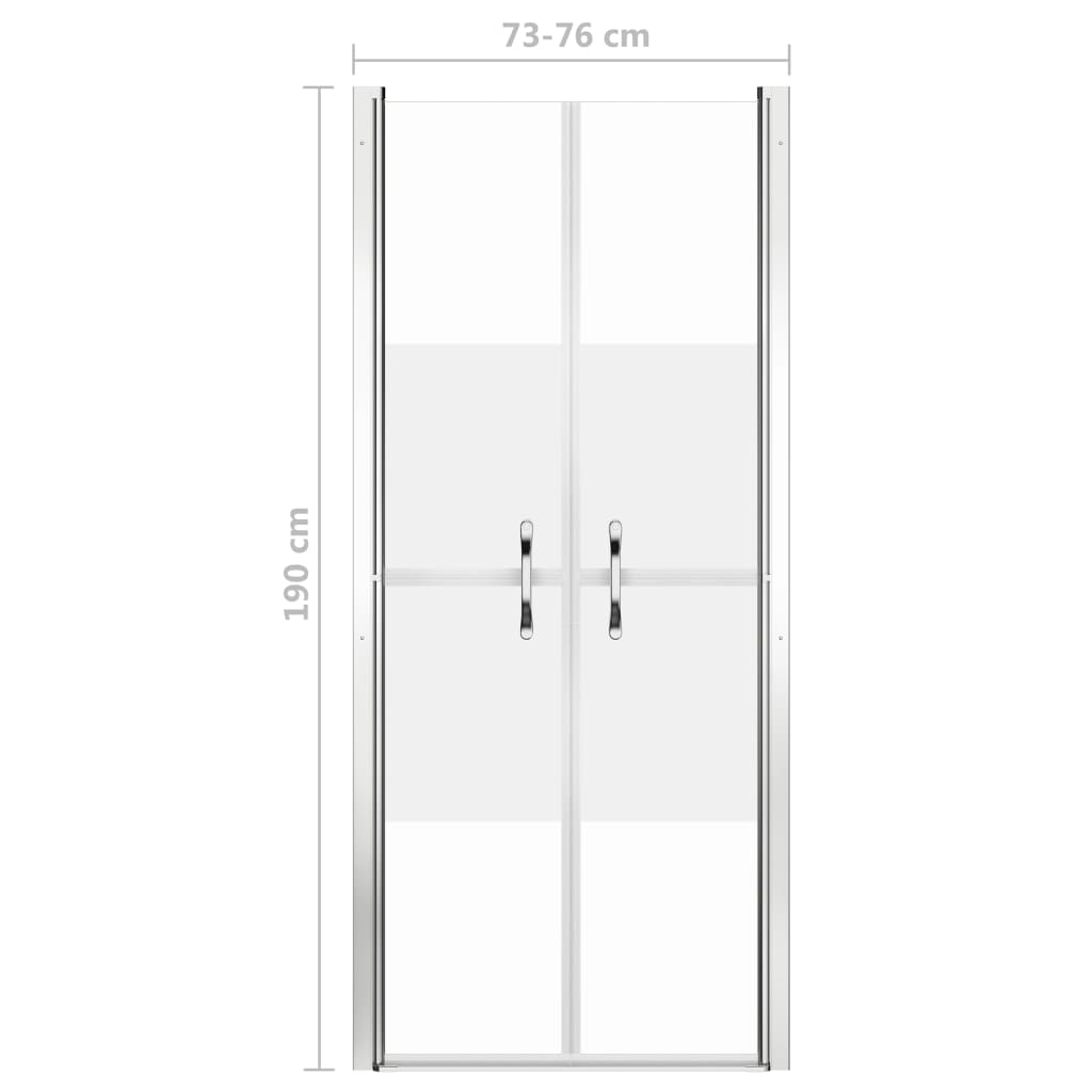 Puerta de ducha ESG medio esmerilado 76x190 cm vidaXL