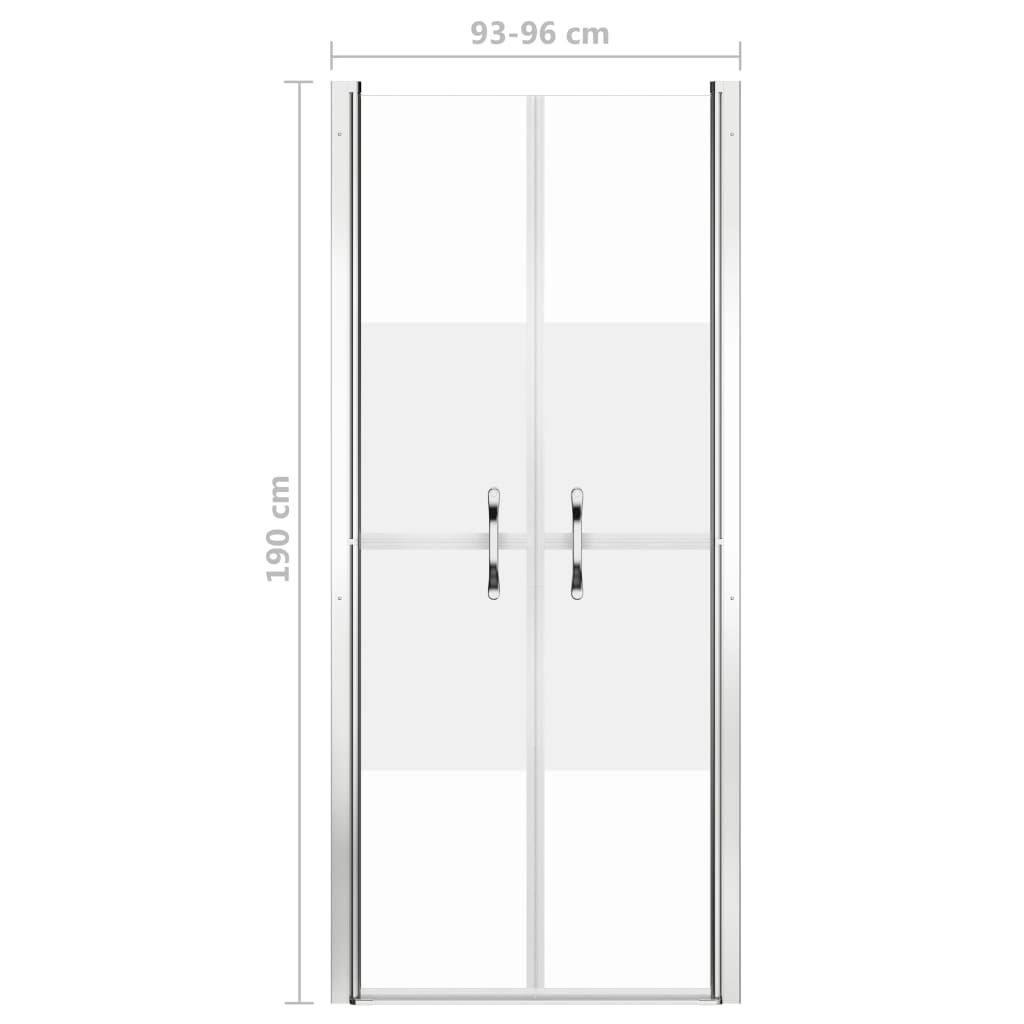 Puerta de ducha ESG medio esmerilado 96x190 cm vidaXL