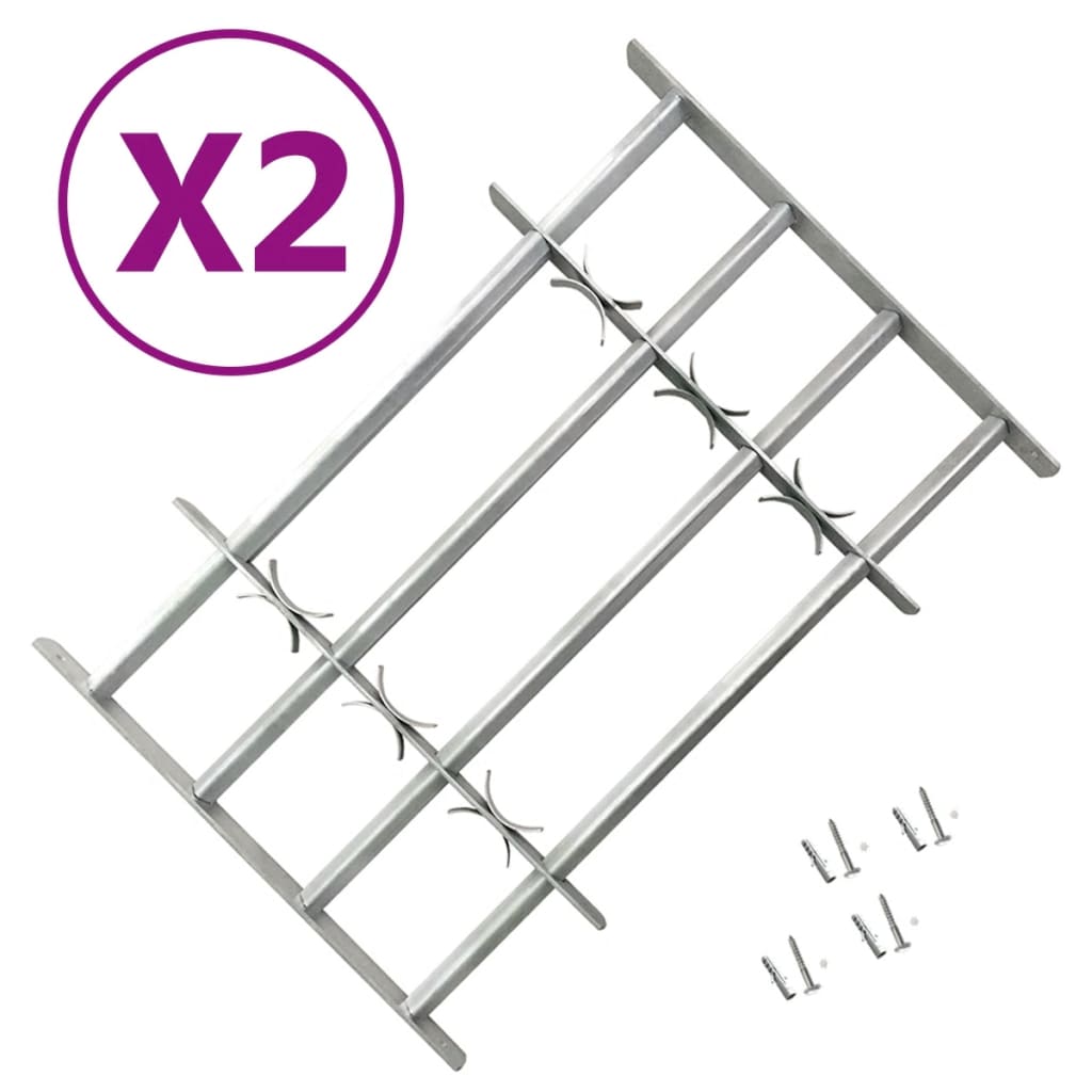 Adjustable window security bars 2 pcs 1000-1500 mm 
