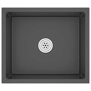 Vetonek Fregadero hecho a mano acero inoxidable negro