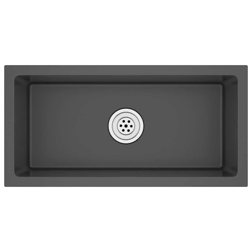 Fregadero hecho a mano acero inoxidable negro v9055 - Vetonek