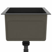 Fregadero hecho a mano acero inoxidable negro - Vetonek