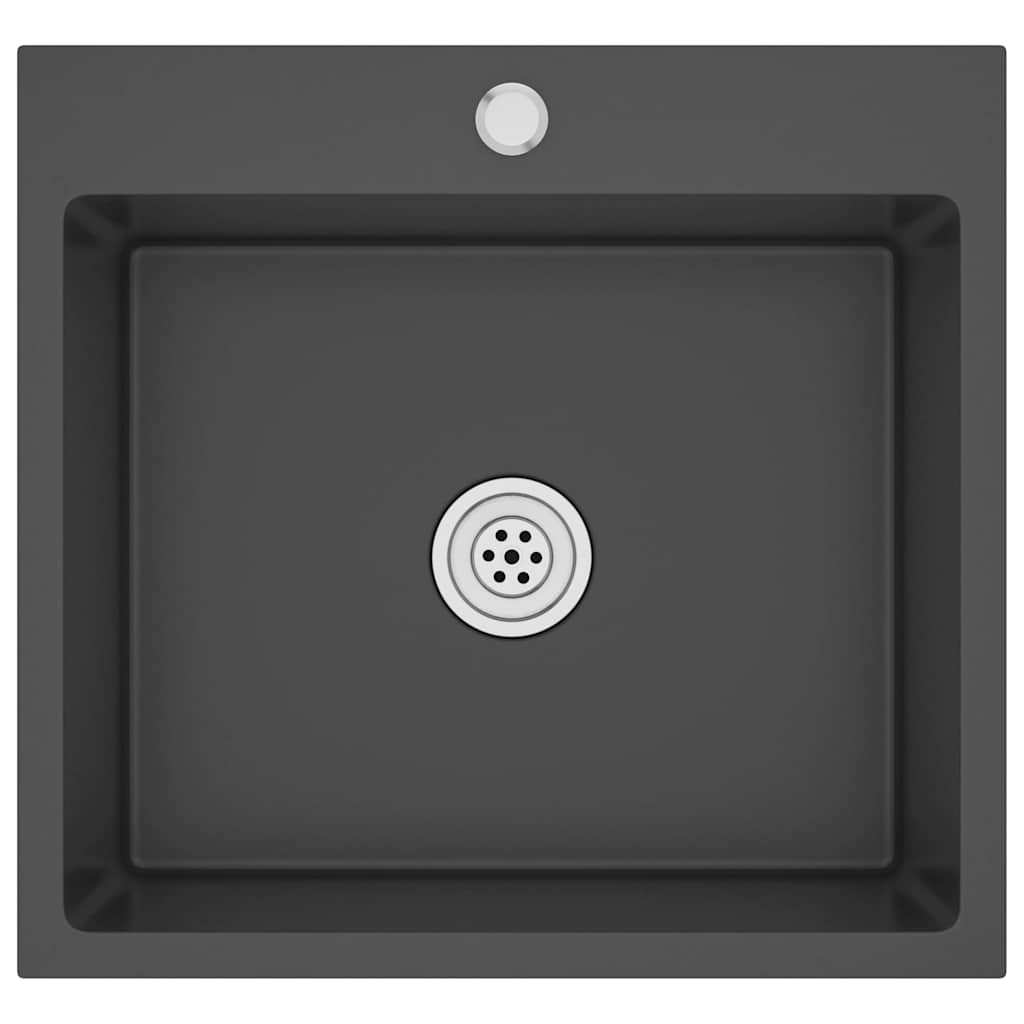 Fregadero hecho a mano de acero inoxidable negro v9093 - Vetonek