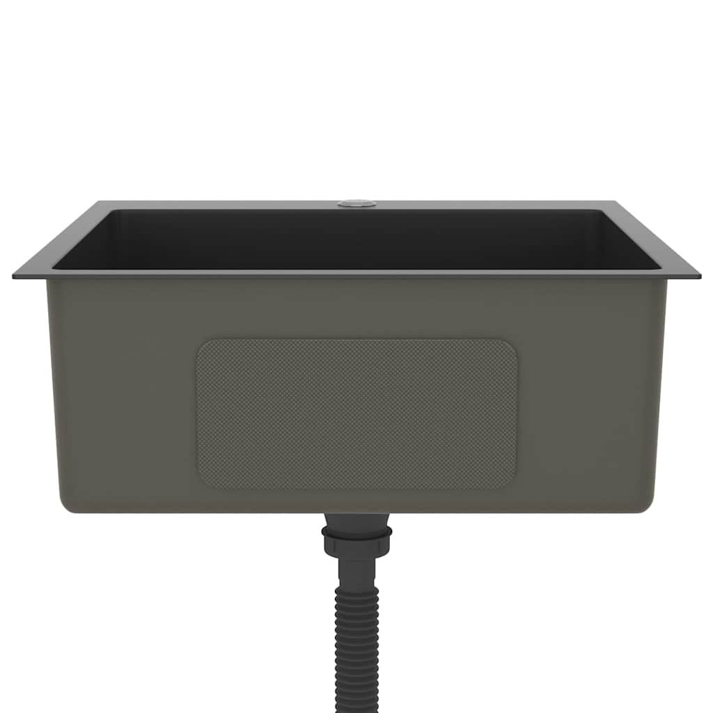 Fregadero hecho a mano de acero inoxidable negro v9093 - Vetonek