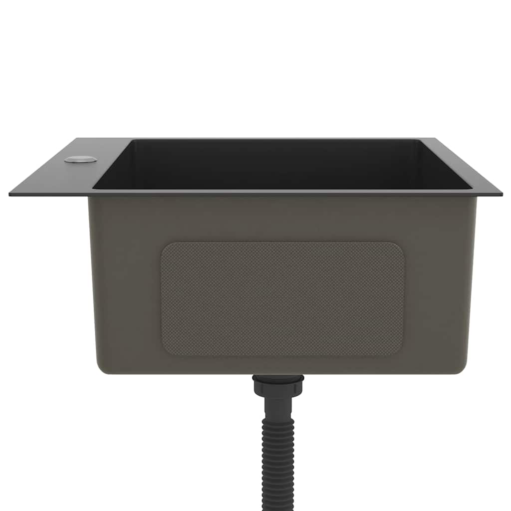 Fregadero hecho a mano de acero inoxidable negro v9093 - Vetonek