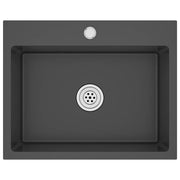 Fregadero hecho a mano de acero inoxidable negro v9116 - Vetonek