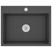 Fregadero hecho a mano de acero inoxidable negro - Vetonek