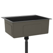 Fregadero hecho a mano de acero inoxidable negro - Vetonek