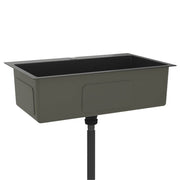 Fregadero hecho a mano acero inoxidable negro v9154 - Vetonek