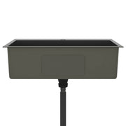 Fregadero hecho a mano acero inoxidable negro v9154 - Vetonek