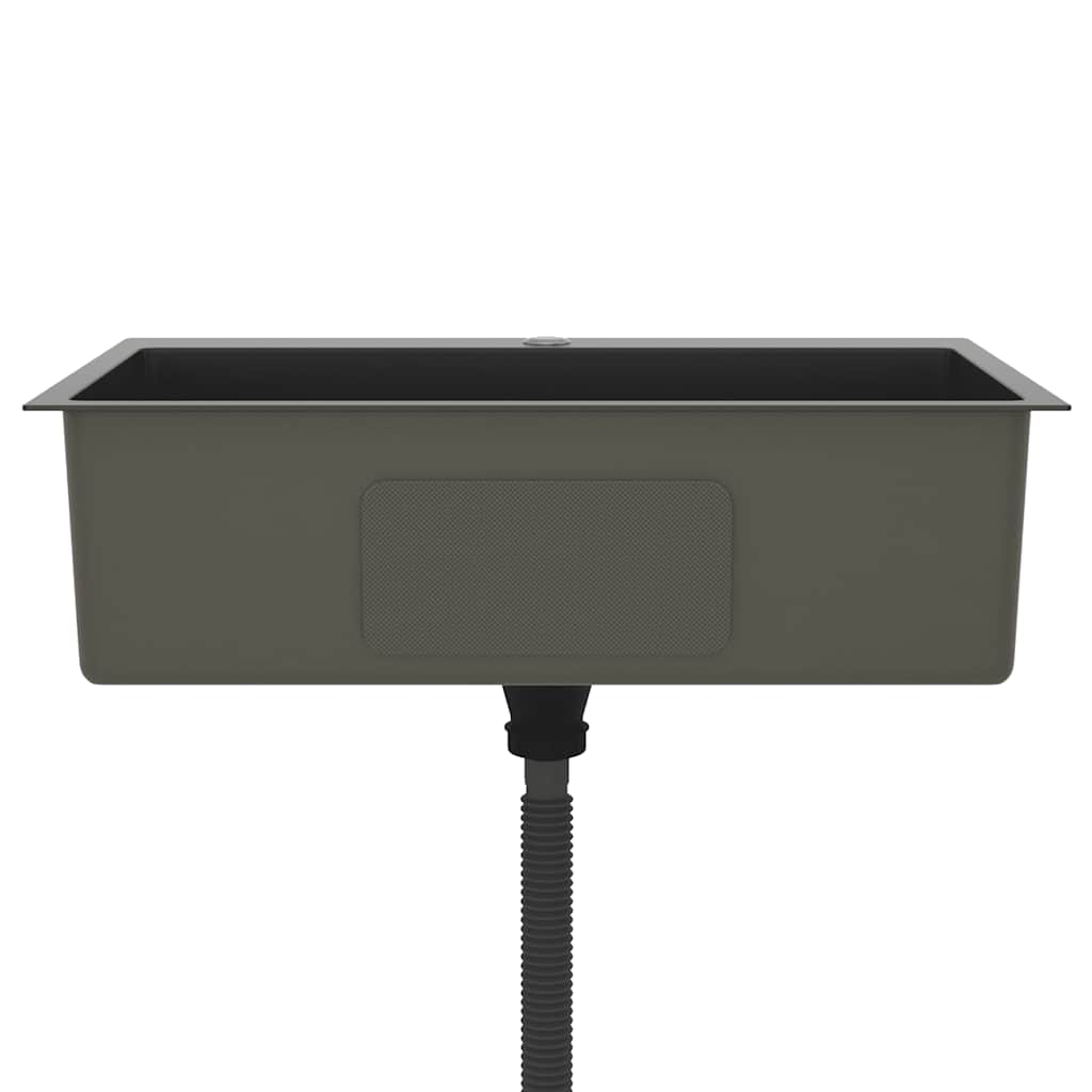 Fregadero hecho a mano acero inoxidable negro v9154 - Vetonek