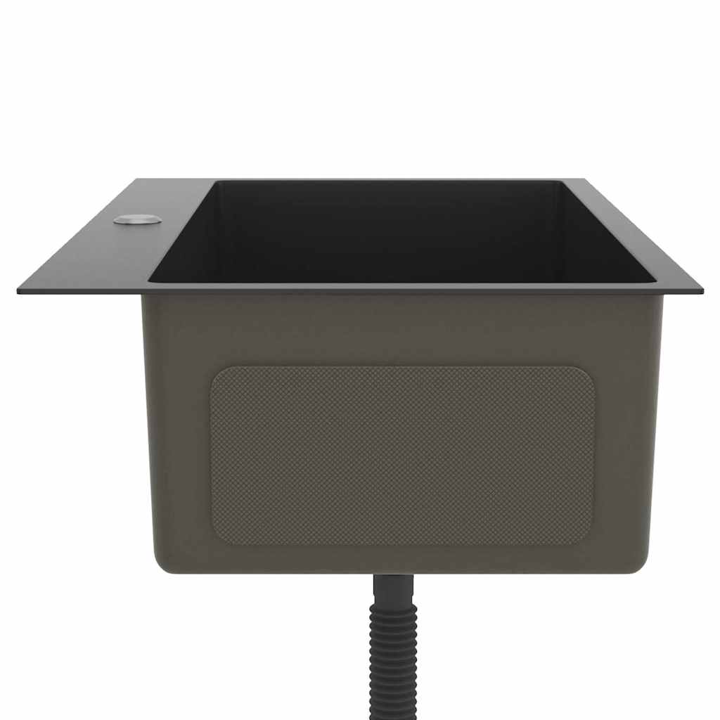 Fregadero hecho a mano acero inoxidable negro v9154 - Vetonek