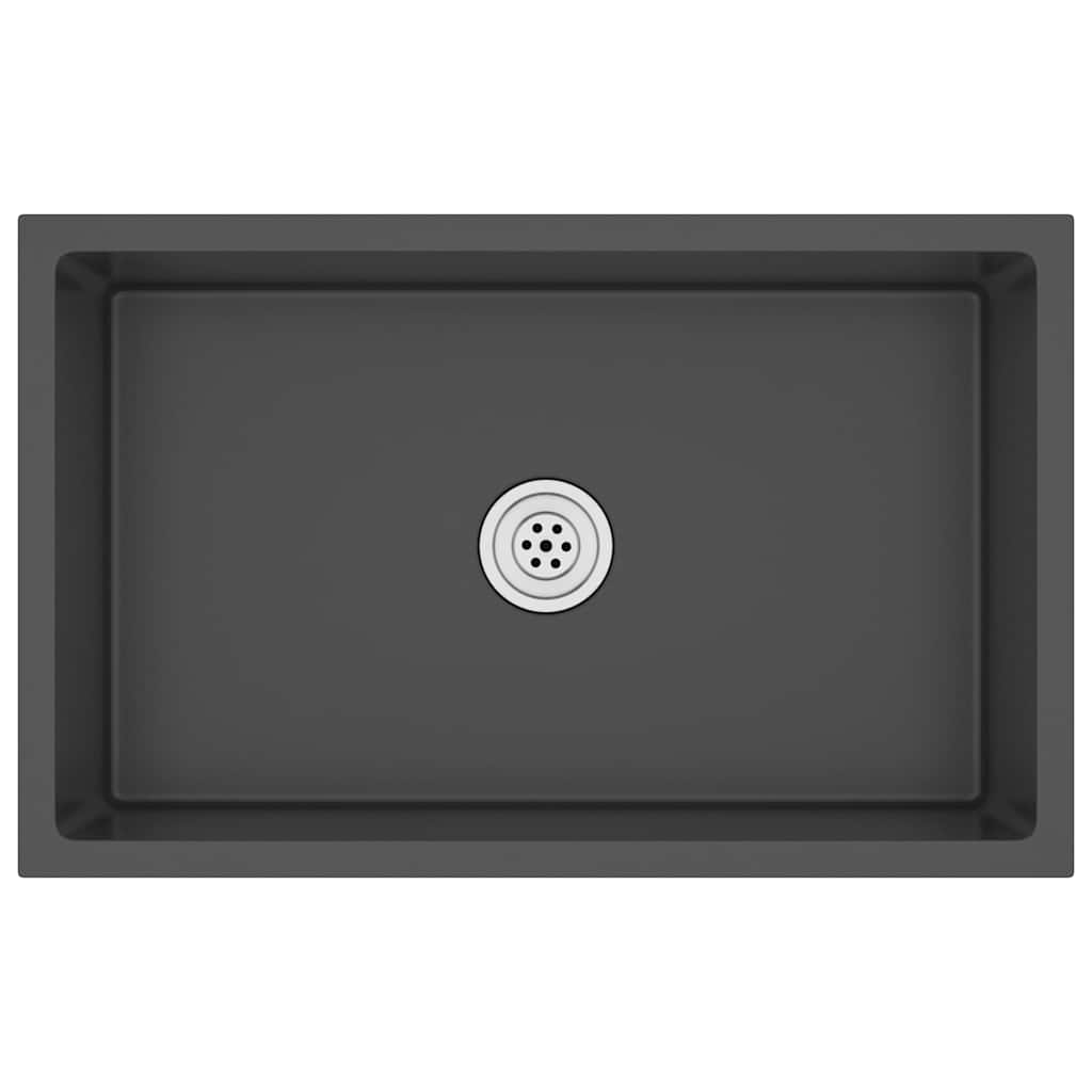 Fregadero hecho a mano de acero inoxidable negro v9178 - Vetonek